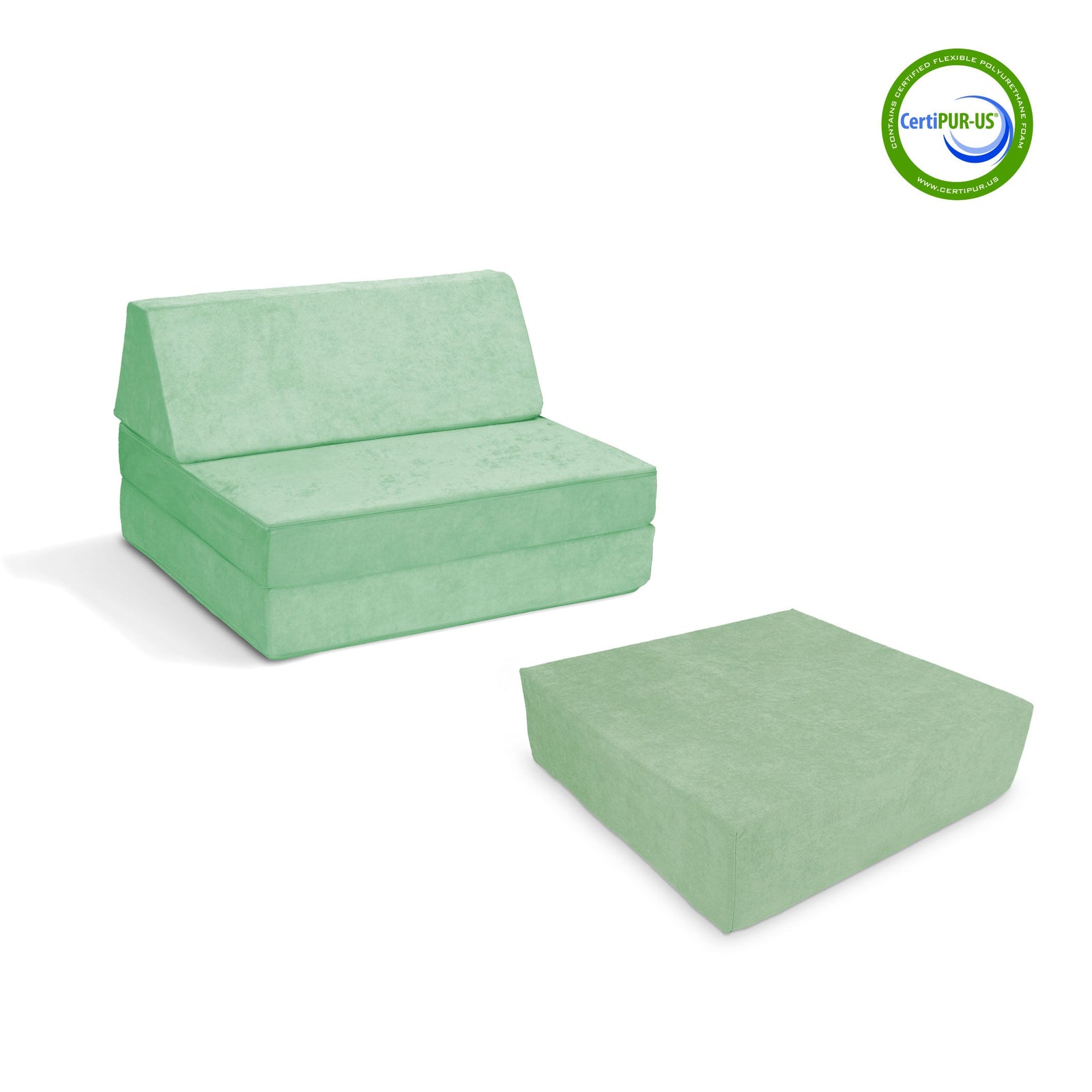 Go Coconut Canadian Play Couches, Furniture and Toys Bounce Pad Misty Mint Half-Coconut Maxi Bundle
