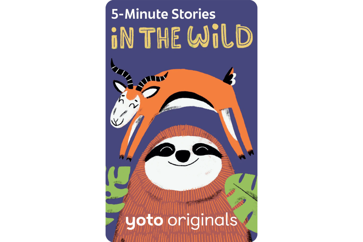 Yoto Card: 5-Minute Stories: In the Wild, yoto player, yoto play, yoto cards for 4 to 7 year olds, yoto cards in Toronto, yoto cards in store, The Montessori Room, Toronto, Ontario, Canada. 