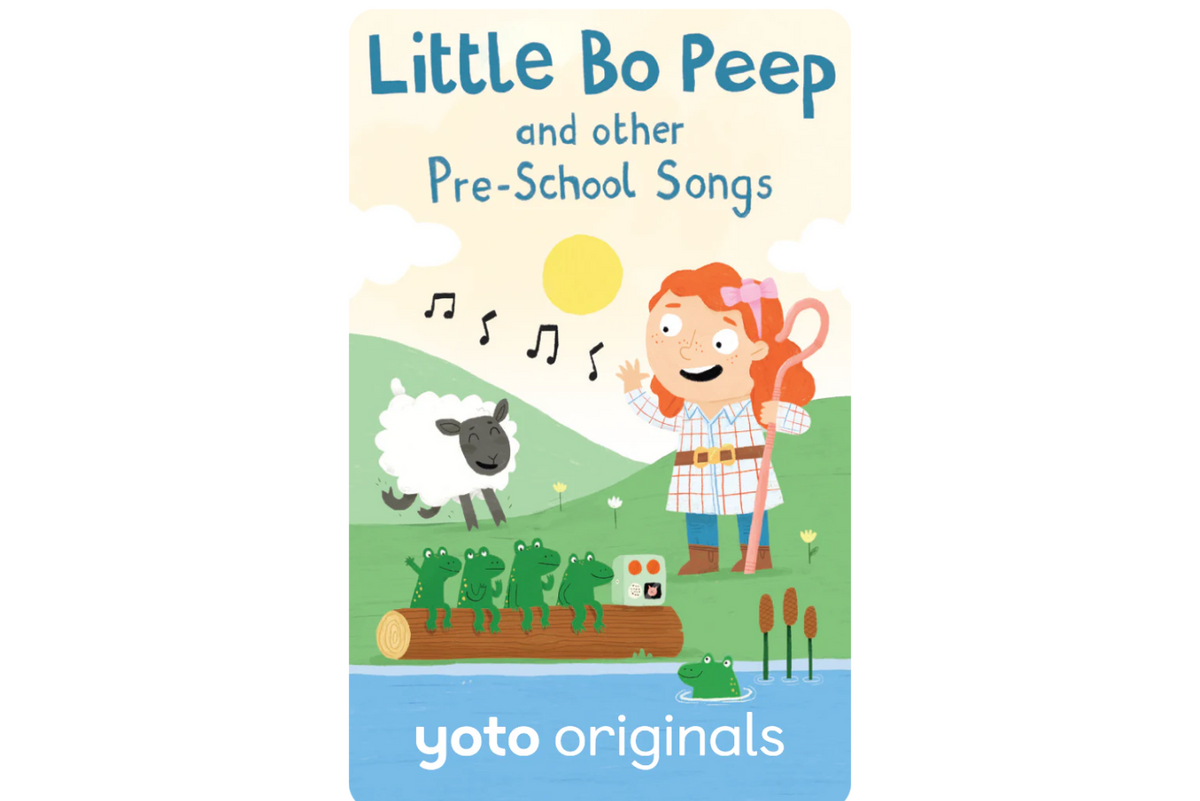 Yoto Card: Little Bo Peep and other Pre-School Songs, Yoto Play, Yoto Player, Yoto card, sing along songs for kids, 15 favourite preschool songs, best songs for young kids, audio player for kids, The Montessori Room, Toronto, Ontario, Canada