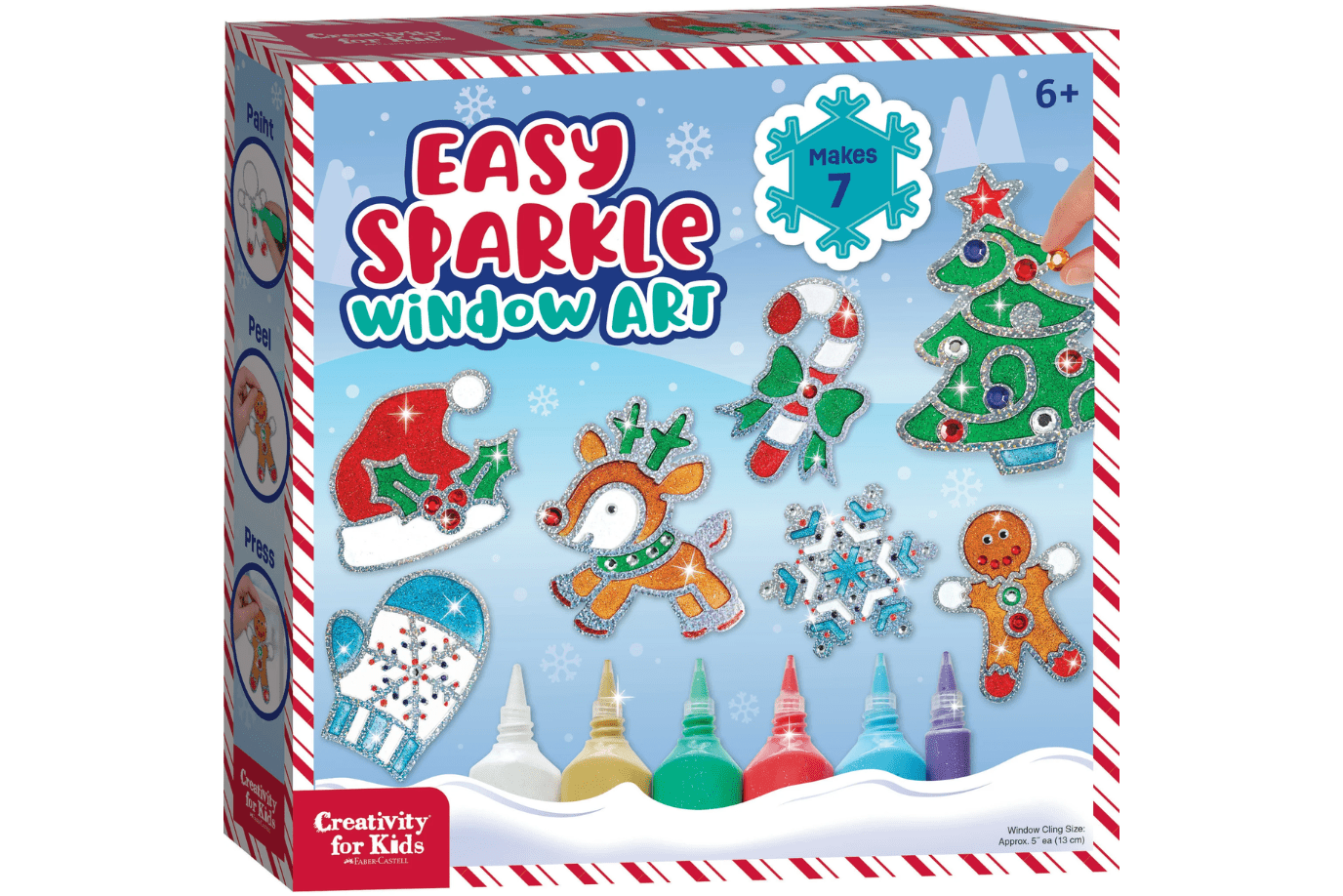 Holiday Easy Sparkle Window Art, Creativity for Kids, Christmas crafts, Christmas decorations for kids, The Montessori Room, Toronto, Ontario, Canada. 
