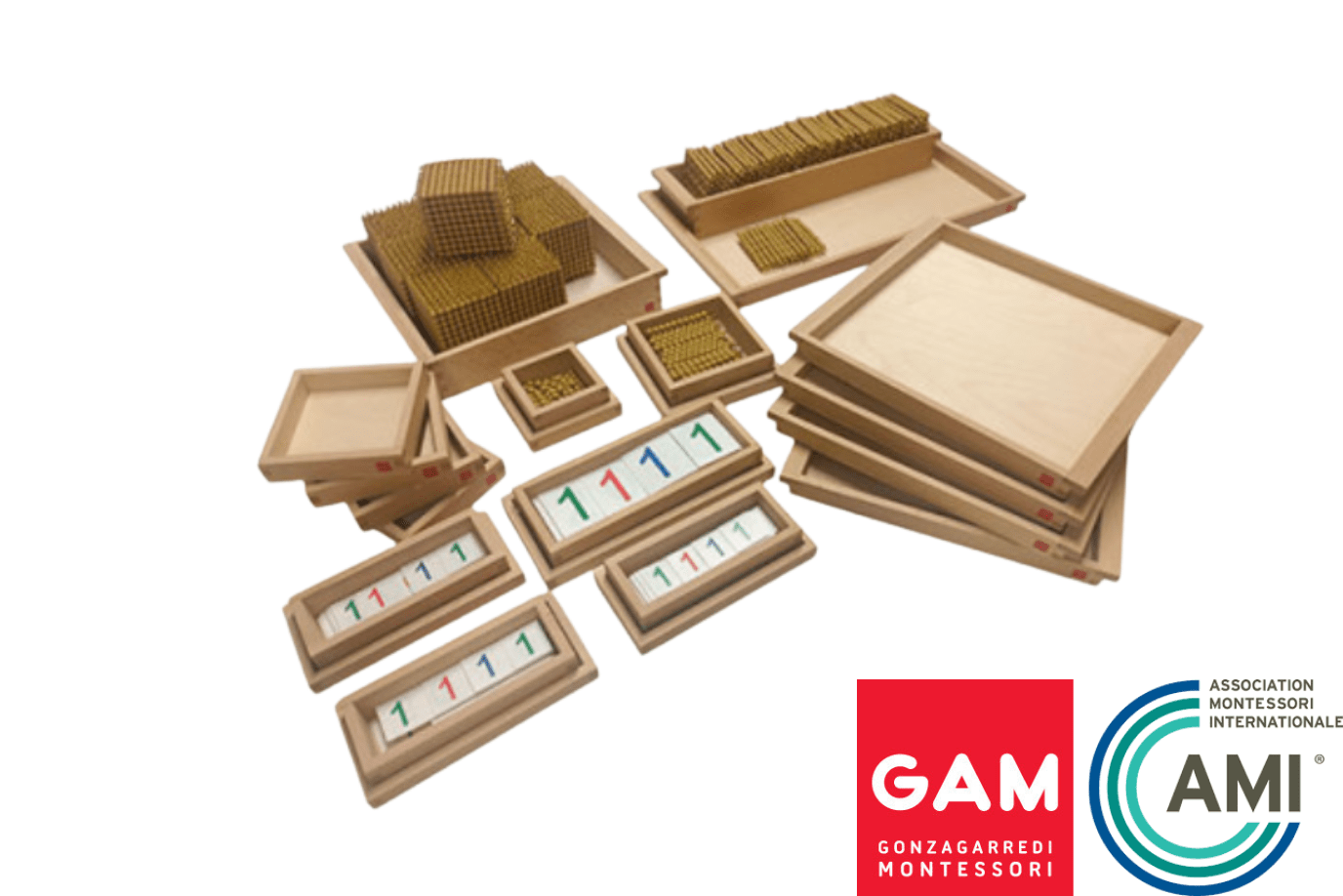 GAM - Golden Bead Material: Individual Beads (Nylon), Montessori classroom materials, Montessori Casa materials, Montessori Elementary materials, Montessori math materials, Montessori classroom packages, The Montessori room, Toronto, Ontario, Canada. 
