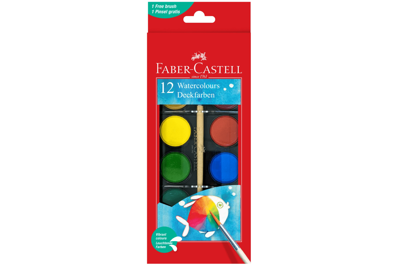Watercolour Paint Set - 12 Colours, Faber Castell, high quality art materials for children, The Montessori Room, Toronto, Ontario, Canada. 