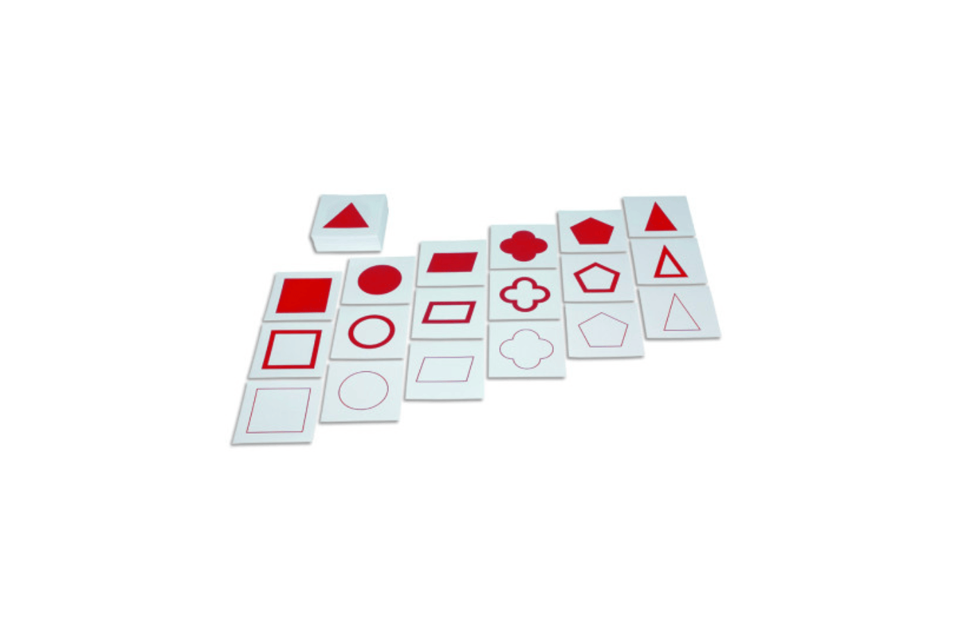 Tout About Toys GAM - Geometric Form Cards: Red & White