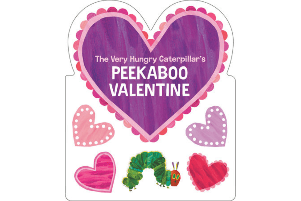 The Very Hungry Caterpillar&#39;s Peekaboo Valentine by Eric Carle, Valentine&#39;s Day gifts for toddlers, Valentine&#39;s Day gifts for preschoolers, The Montessori Room, Toronto, Ontario, Canada. 