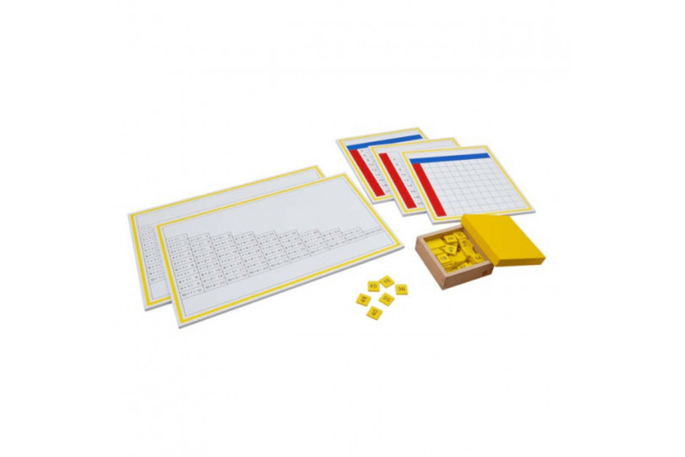 GAM - Multiplication Working Charts, AMI-certified, AMI-approved, Montessori Math materials, Montessori Casa Math, Montessori Elementary Math, Montessori classroom packages, The Montessori Room, Toronto, Ontario, Canada. 