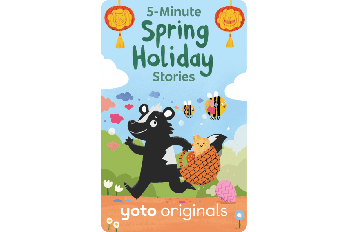 Yoto Card: 5-Minute Spring Holiday Stories, Yoto play, yoto cards for 4 to 7 year olds, Yoto cards in Toronto, Yoto cards in store, yoto players, The Montessori Room, Toronto, Ontario, Canada. 