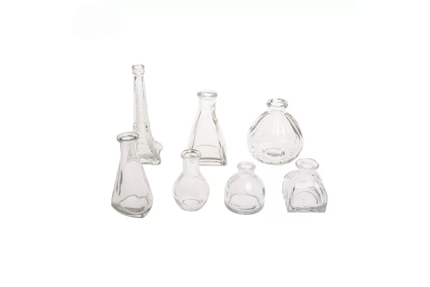 Adena Montessori Set of 7 Mini Glass Vases