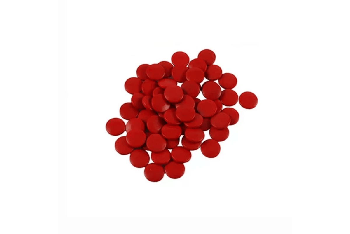 Adena Montessori Set of 55 Red Counters Cards & Counters