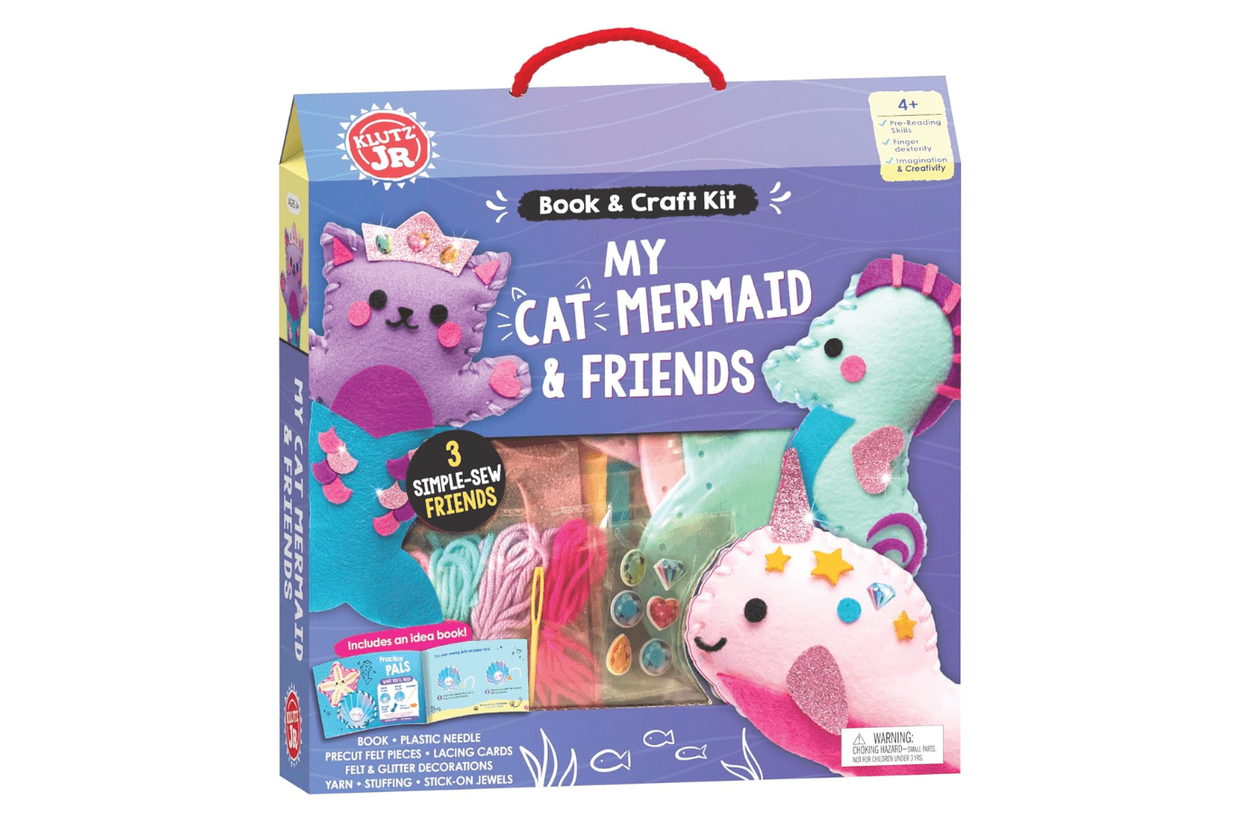 My Cat Mermaid & Friends, Created By Editors of Klutz, sewing kits for kids, gifts for creative kids, unicorn gifts, The Montessori Room, Toronto, Ontario, Canada. 