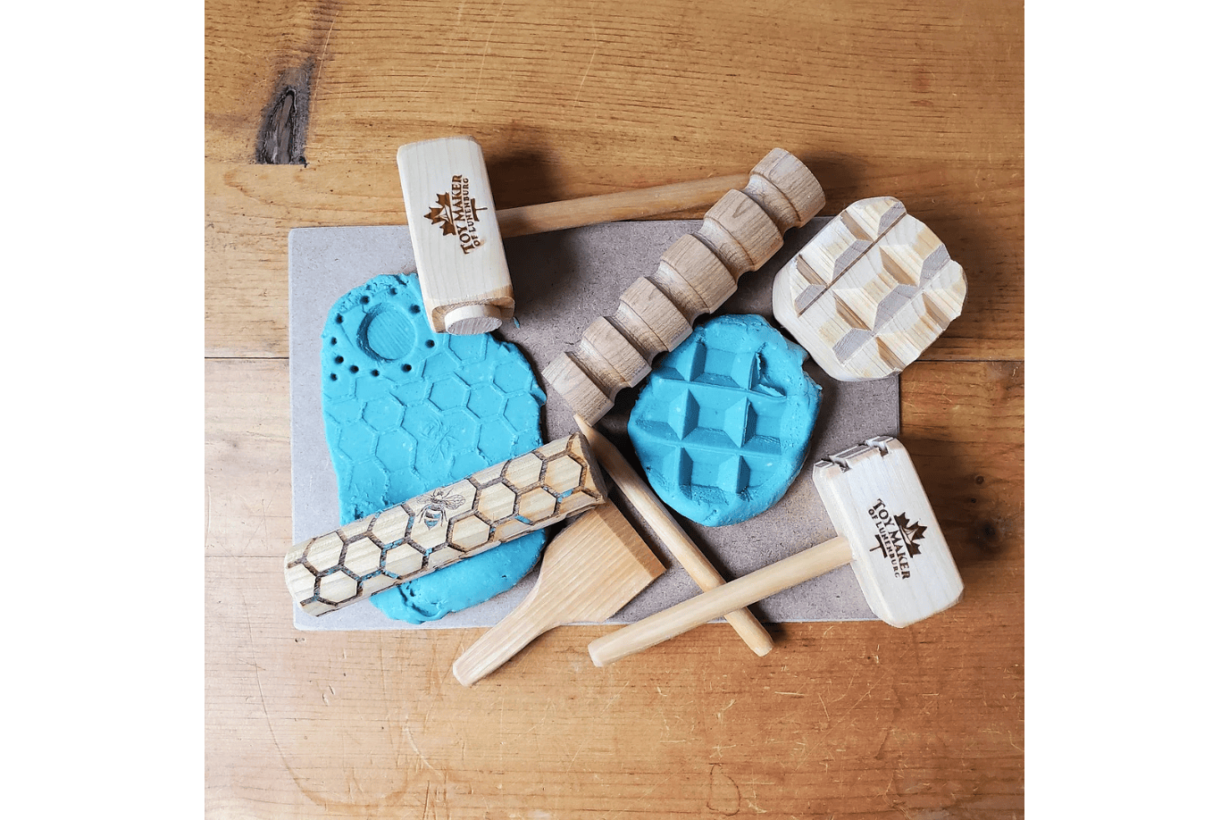 Toy Makers of Lunenburg Wooden Playdough Tool Kit