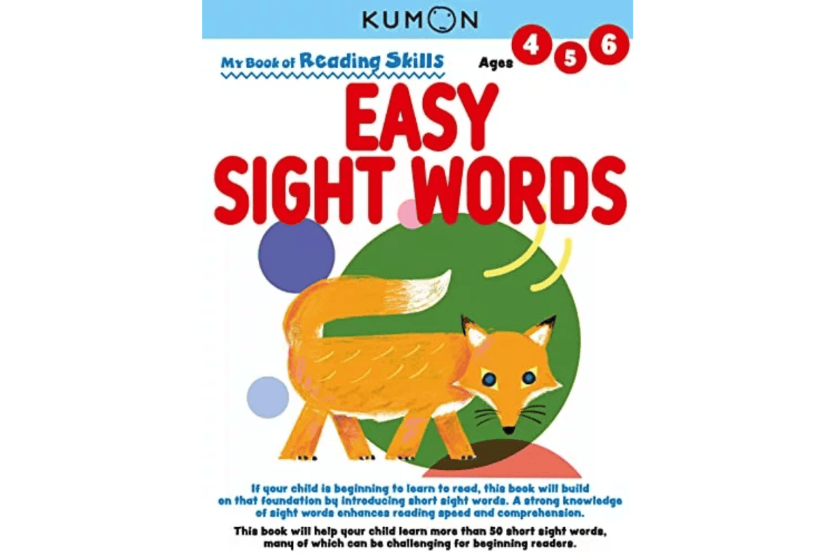 Kumon Publishing Canada Kumon: My Book of Reading Skills - Easy Sight Words