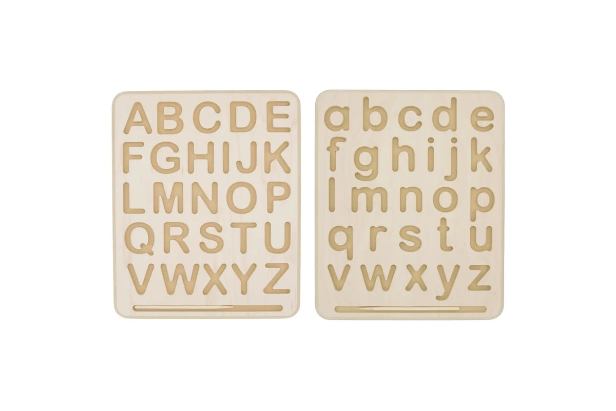 BeginAgain Wooden Alphabet Tracing Boards