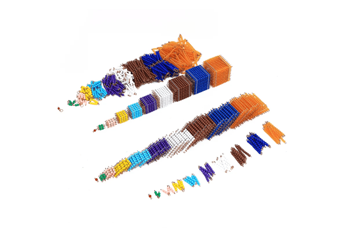 Adena Montessori Bead Materials and Arrows Bead Material (Cubes, Squares, Chains & Labels) & Cabinet