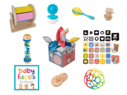 The Play Kits by Lovevery, Lovevery, Montessori toy subscription, buy Lovevery item individually, Lovevery Canada, Lovevery in store, The Looker Play Kit, 0 - 12 Weeks, The Senser Play Kit, 5 - 6 Months, The Charmer Play Kit, 3 - 4 Months,  The Montessori Room, Toronto, Ontario, Canada. 