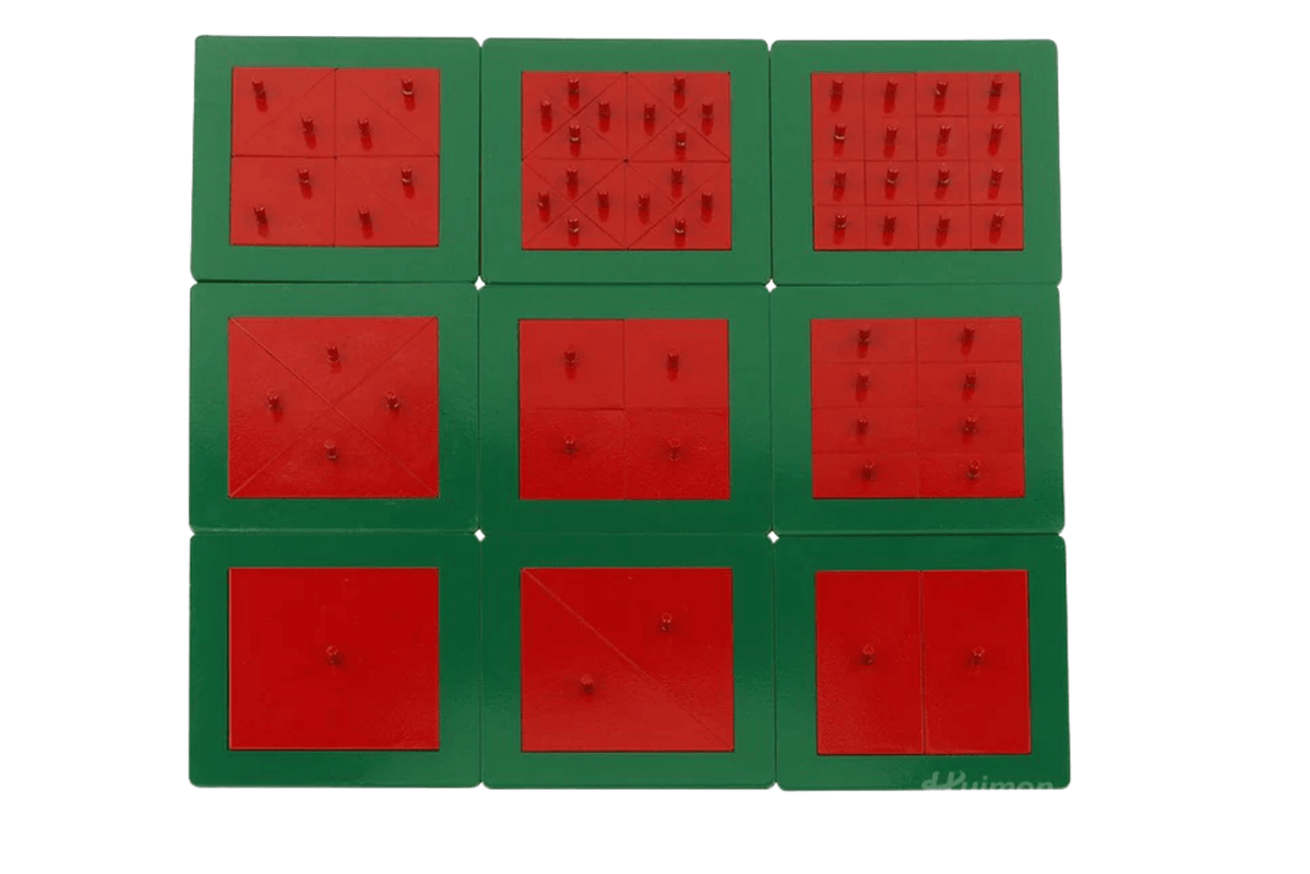 Adena Montessori Metal Square: 9 Plates