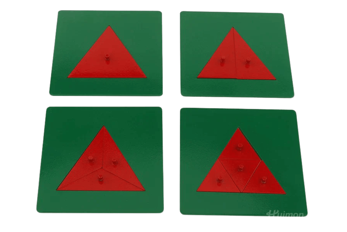 Adena Montessori Metal Triangles: 4 Plates