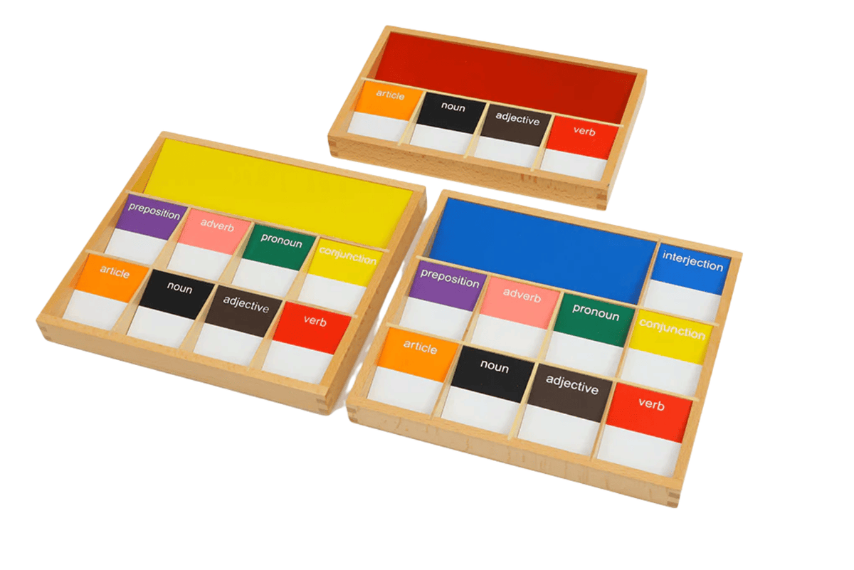Adena Montessori Grammar Boxes - Set 1