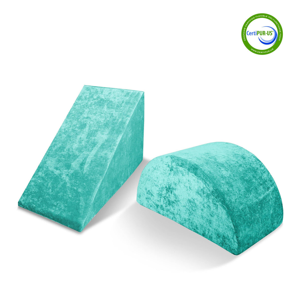 Go Coconut Canadian Play Couches, Furniture and Toys Tropical Teal Wedge & Mega Rocker Bundle