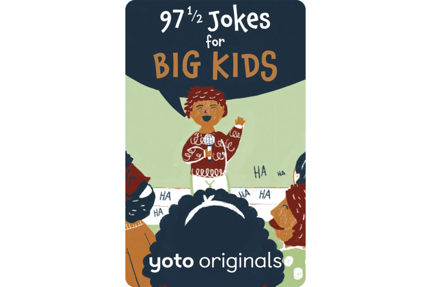 Yoto Card: 97 1/2 Jokes for Big Kids (Ages 5-8), Yoto Cards Toronto, Yoto cards in store, The Montessori Room, Toronto, Ontario, Canada. 