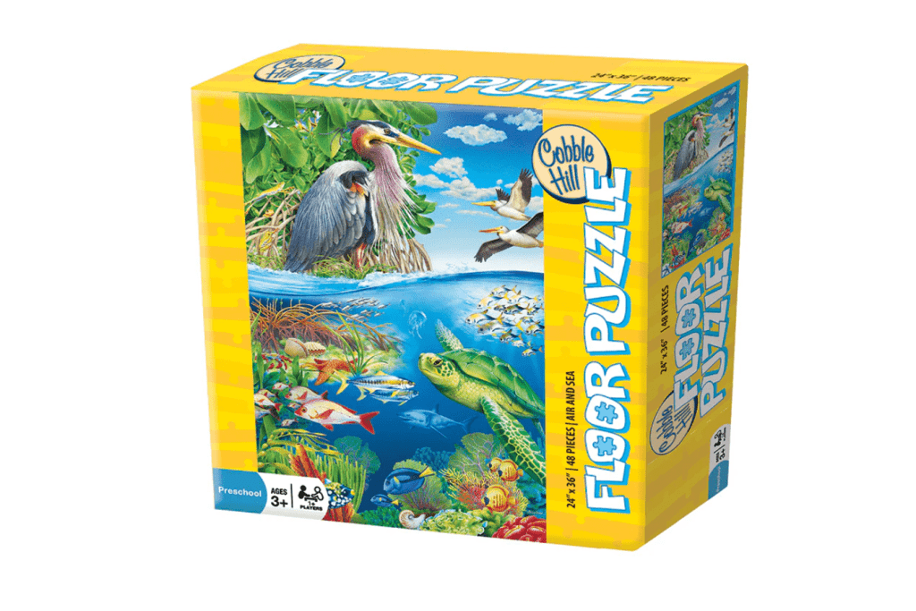 Cobble Hill Air and Sea (Floor 48pc), Cobble Hill floor puzzles for kids, Cobble Hill puzzles for kids, floor puzzles for 3 year olds, floor puzzles for 4 year olds, nature puzzles for kids, Toronto, Canada
