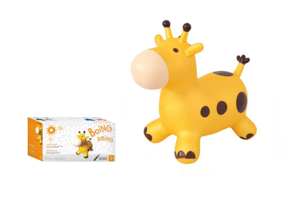 PBI Junior, ride-on toys, animal toys, active toys for toddlers, Jumping toys, Jumping Giraffe, Jumping Dragon, Jumping Deer, Jumping Dinosaur, Jumping Llama, The Montessori Room, Toronto, Ontario, Canada. 