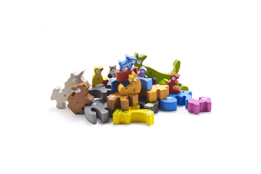 Animal Parade A to Z Puzzle - Jumbo, animal parade puzzle, large animal parade puzzle, alphabet puzzle, wooden animal figures for kids, animal puzzle for children, Toronto, Canada
