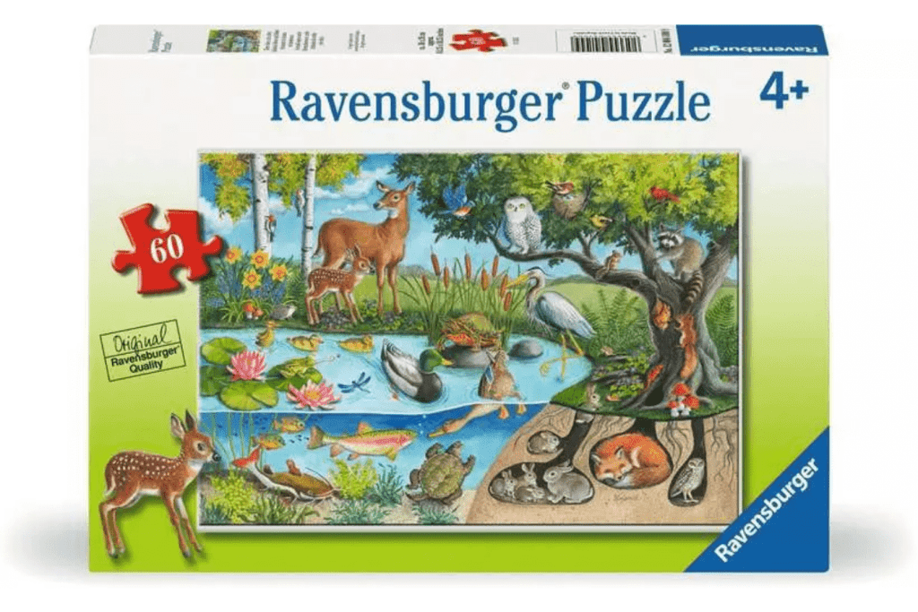 Animals Above and Below 60 Piece Puzzle (Ages 4+), Ravensburger puzzles, jigsaw puzzles for 4 year olds, jigsaw puzzles for 5 year olds, jigsaw puzzles for 6 year olds, jigsaw puzzles for 7 year olds, jigsaw puzzles for 8 year olds, The Montessori Room, Toronto, Ontario, Canada. 