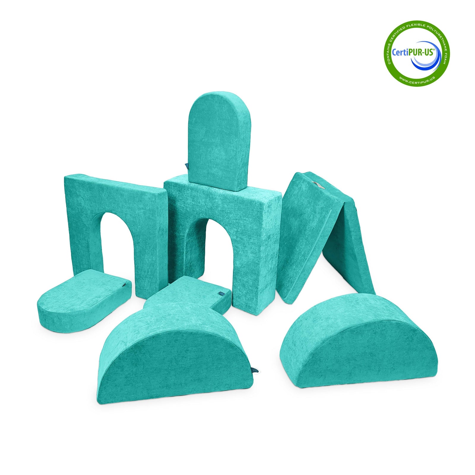 Go Coconut Canadian Play Couches, Furniture and Toys Tropical Teal The Architect (8 Pieces)