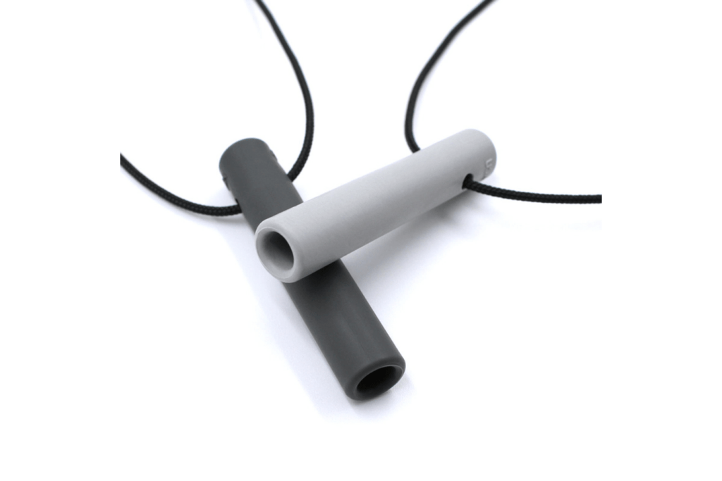 ARK's Bite Tube Hollow Chew Necklace, chewelry for kids, chewelry for adults, the best sensory toys, chewing aids, The Montessori Room, Toronto, Ontario, Canada. 