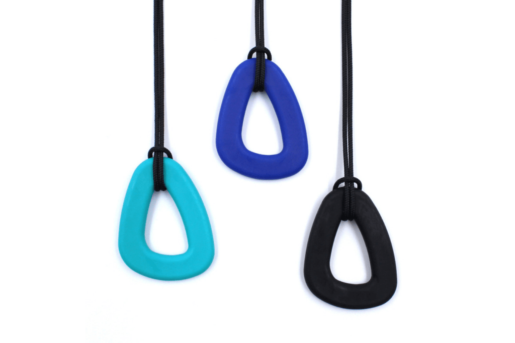 ARK&#39;s Chewable Loop Necklace, thin chewelry, oral motor aids, chewing aids, sensory tools for teens, sensory tools for adults, The Montessori Room, Toronto, Ontario, Canada. 