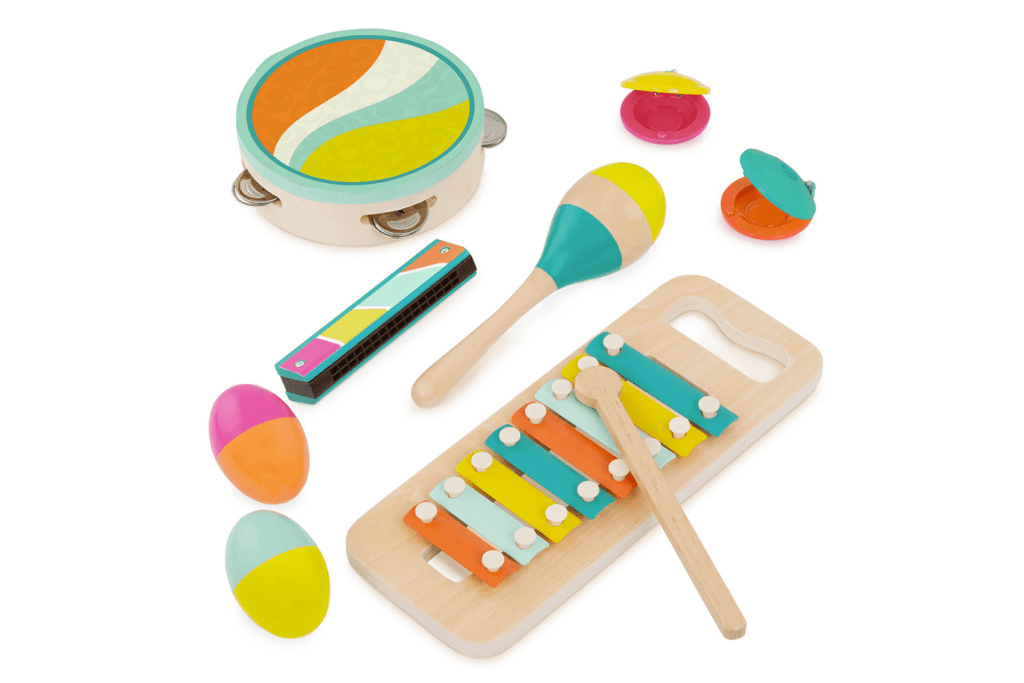 K.I.D. Toys Inc. Musical Instruments B. Toys Wooden Musical Instruments Set
