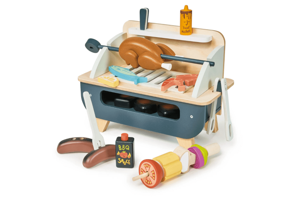 Tenderleaf Barbeque Play Set, pretend play toys for kids, pretend bbq set for preschoolers, best gifts for kids, The Montessori Room, Toronto, Ontario, Canada. 