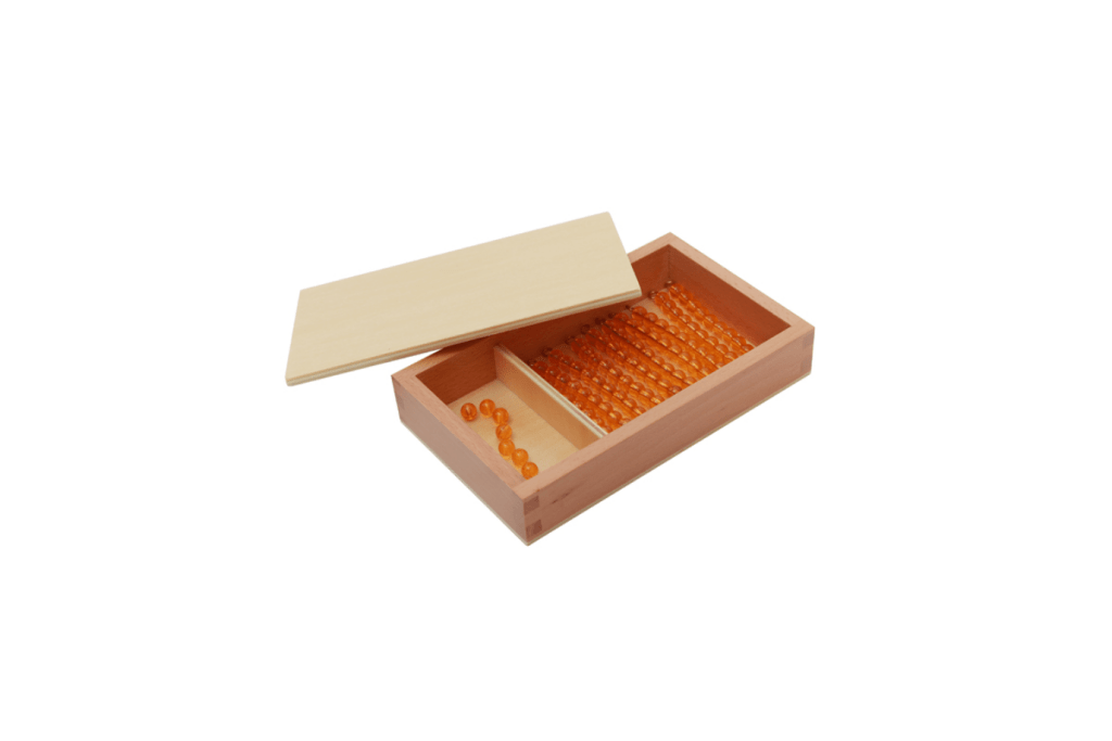 Bead Bars for Ten Board with Box, Montessori materials, Montessori classroom packages, budget-friendly Montessori materials, Casa materials, Lower Elementary materials, The Montessori Room, Toronto, Ontario, Canada. 