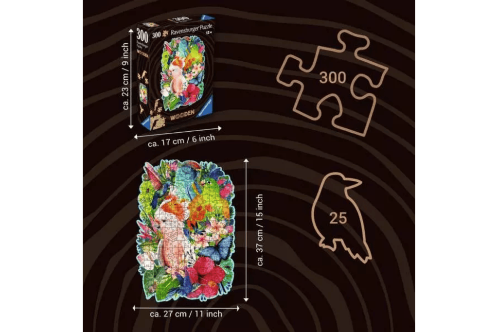 Beautiful Birds 300 Piece Wooden Puzzle