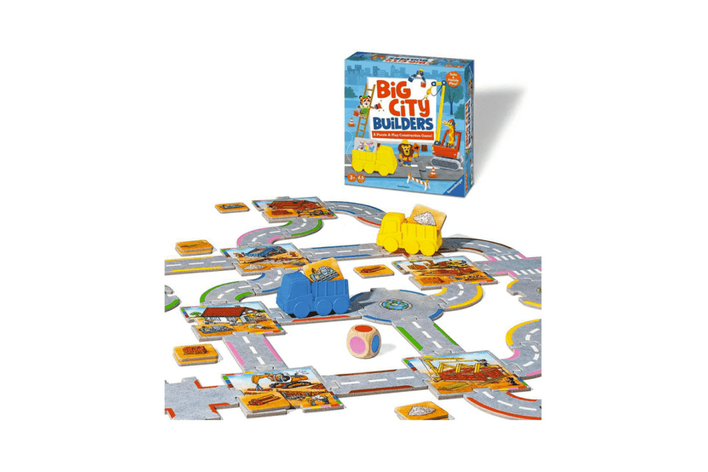 Big City Builders, Ravensburger, games for preschoolers, board games for preschoolers, best board games for kids, The Montessori Room, Toronto, Ontario, Canada. 