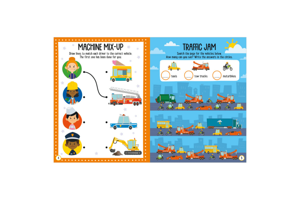 Big Trucks Activity Book