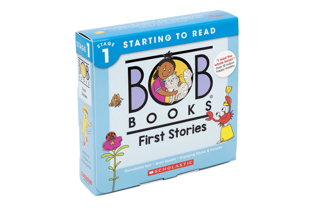 Bob Books: First Stories, stage 1 starting to read, age 5 to 7, phonics, best books for learning to read, best selling books with phonics. three and four letter words, The Montessori Room, Toronto, Ontario, Canada, Stage 1: Learning to Read