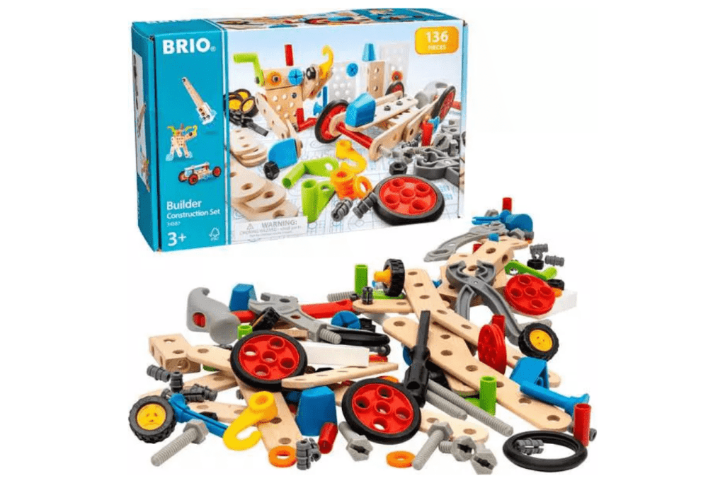 Brio Builder Construction Set, Brio building sets, wood building sets, fun building tools, unique building tools, best building toy for 5 year old, 6 year olds, Toronto, Canada
