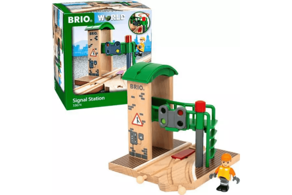 Brio Signal Station, Brio, Brio accessories, wooden train set, best wooden train set, high quality wooden train set, best gifts for kids, The Montessori Room, Toronto, Ontario, Canada. 