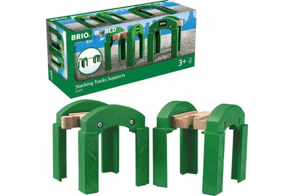 Brio Train Set Stacking Track Supports, Brio, wooden train set, best wooden train set, high quality wooden train set, best gifts for kids, The Montessori Room, Toronto, Ontario, Canada, Brio train accessories