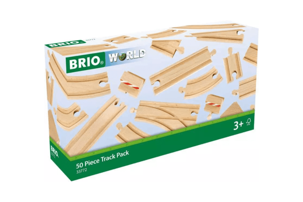 Brio Train Track - 50 Piece Special Track Pack, Brio, Brio accessories, wooden train set, best wooden train set, high quality wooden train set, best gifts for kids, The Montessori Room, Toronto, Ontario, Canada. 