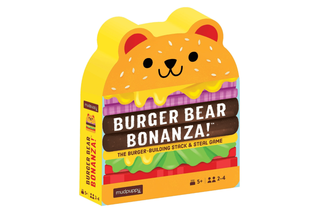 Burger Bear Bonanza Game, Mudpuppy, family game night, best board games for kids, games for 2 to 4 players, board games for 5 years and up, The Montessori Room, Toronto, Ontario, Canada. 