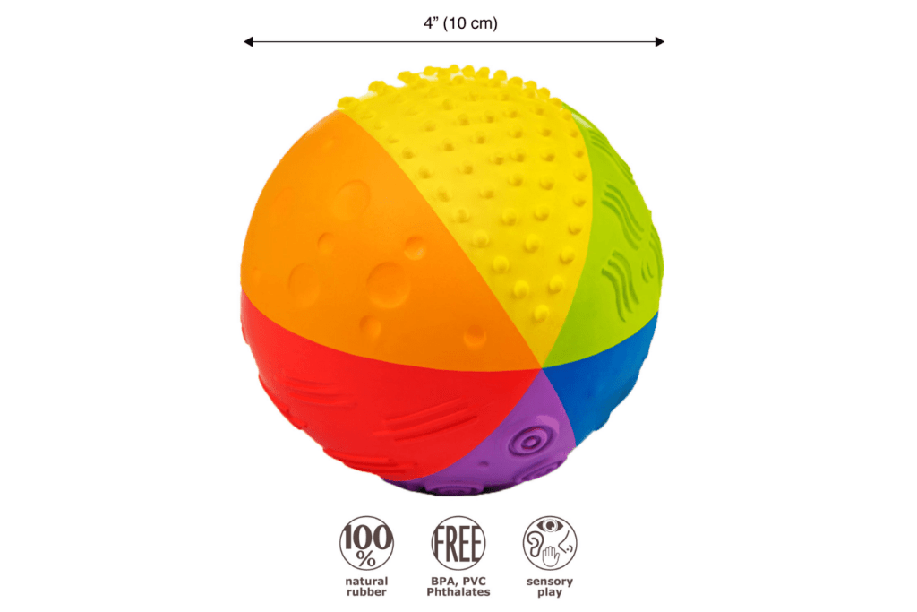 Caaocho Rainbow Sensory Ball - Made from Natural Rubber