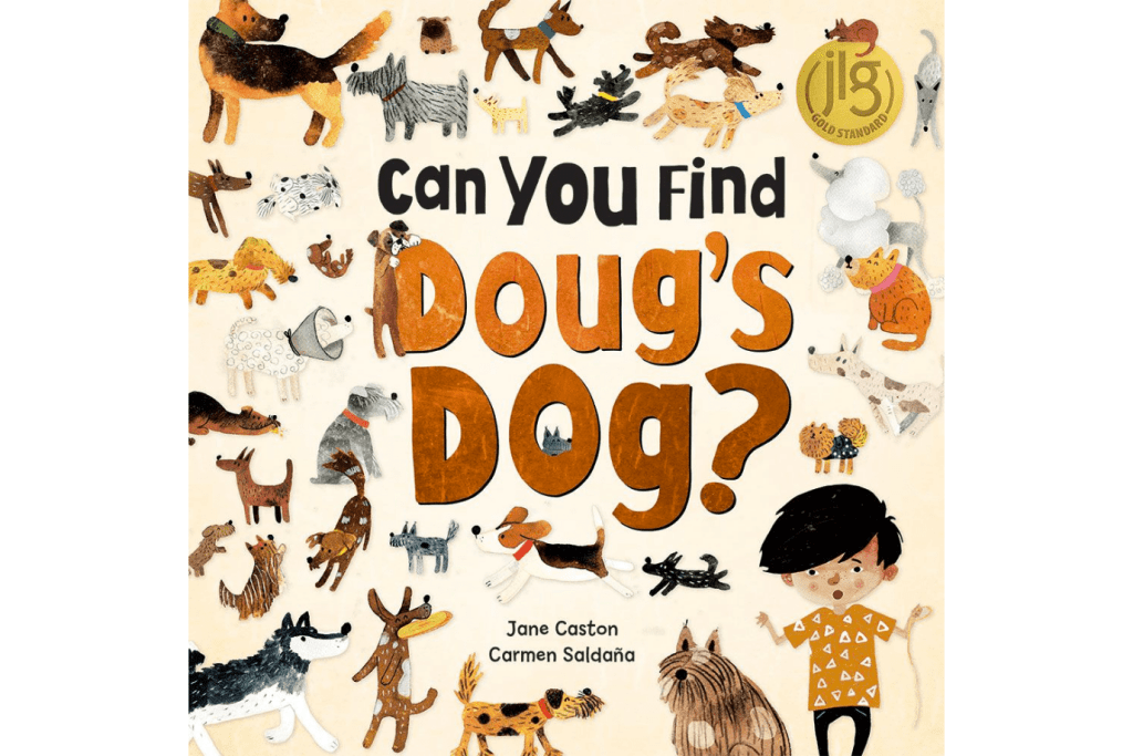 Can You Find Doug's Dog? by Jane Caston [Paperback], interactive books for kids, books about dogs, bareboot books Toronto, Canada