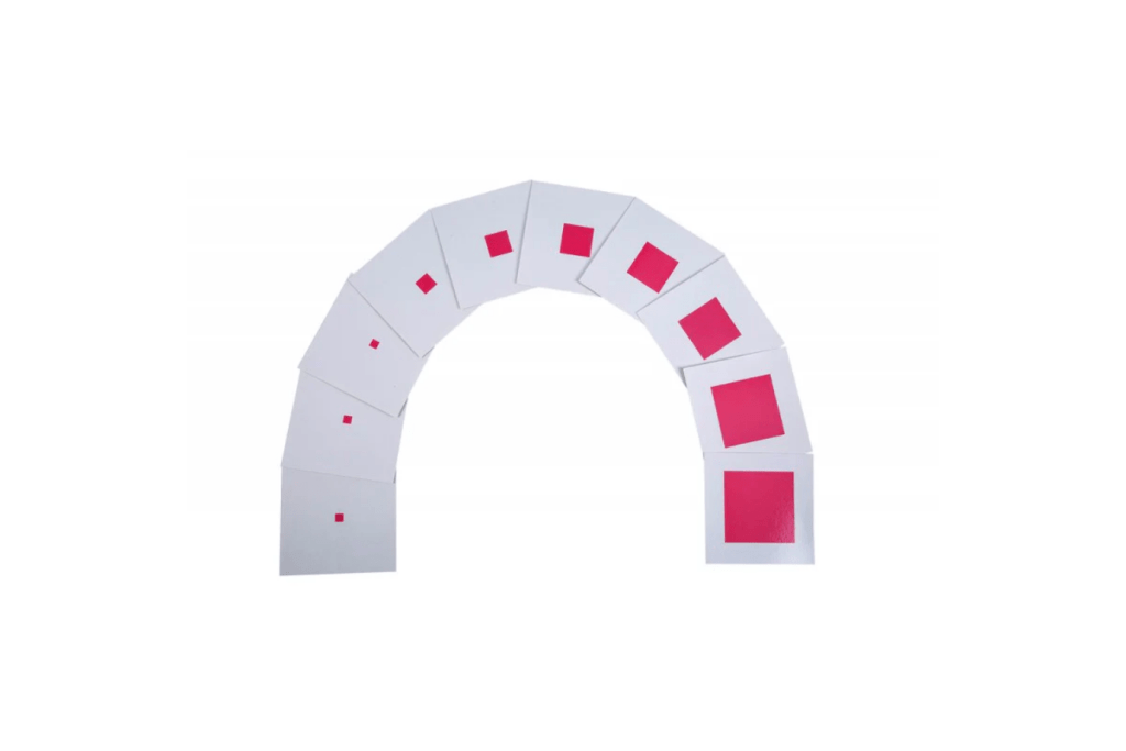 Cards for the Pink Tower, Pink Tower extension, sensorial materials, Montessori materials, Montessori classroom materials, Montessori casa materials, Montessori primary materials, Montessori classroom packages, budget-friendly Montessori materials, The Montessori Room, Toronto, Ontario, Canada. 