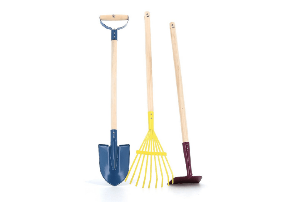 childrens garden tools set Children's Garden Tool Set (Rake, Hoe, Shovel, and Gloves)