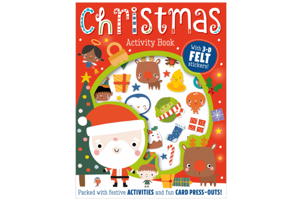 Christmas Activity Book: Felt Stickers, Make Believe Ideas, Christmas sticker book, Christmas travel toys, Christmas-themed gifts for kids, Christmas crafts, The Montessori Room, Toronto, Ontario, Canada.