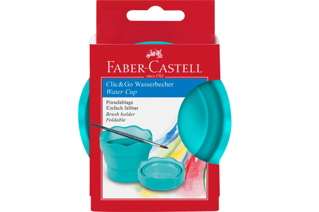 Clic&Go® Collapsible Water Cup, Faber Castell, water cup for watercolour paints, The Montessori Room, Toronto, Ontario, Canada. 