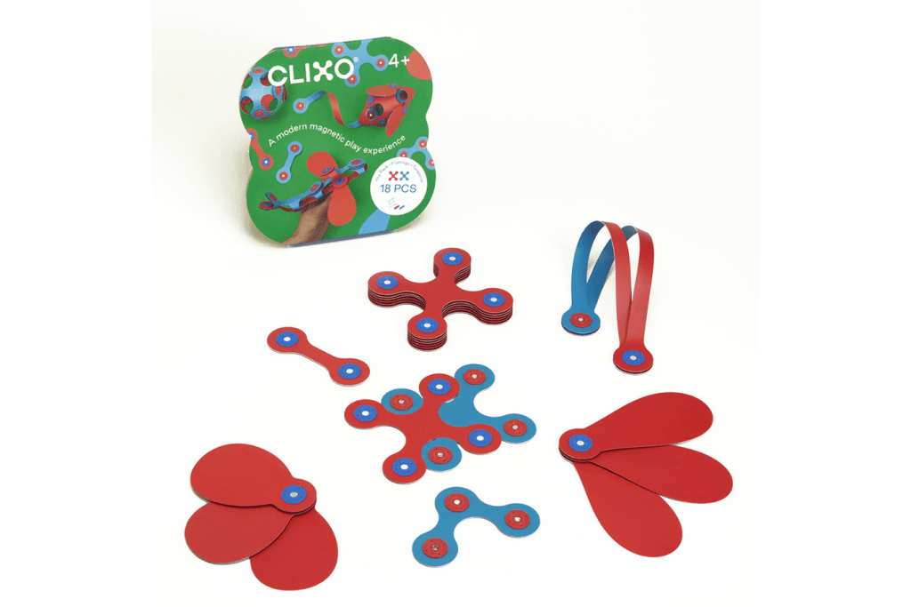 Clixo - Flamingo/Turquoise Itsy Pack (18pcs), Clixo Canada, Clixo Toronto, best travel toys for kids, best plane toys for kids, Toronto, Canada