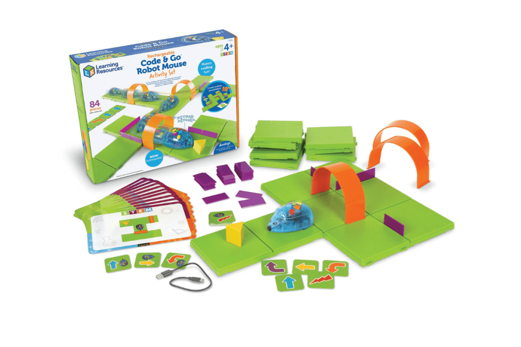 Code & Go® Robot Mouse Activity Set - Rechargeable, coding toys for kids, coding toys for 4 year olds, 5 year olds, 6 year olds, 7 year olds, 8 year olds, best STEM toys for kids, toys to teach programming, toys that teach stem skills, Toronto, Canada